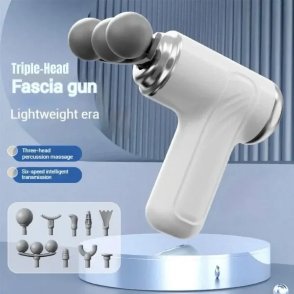 Portable Triple Head Mini Massage Gun – 6 Speed Deep Tissue Muscle Relief Portable Triple Head Mini Massage Gun – 6 Speed Deep Tissue Muscle Relief