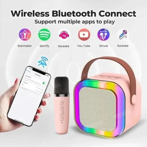 e92235f7244a9d4fadd5d1863a860693.jpg_720x720q80.jpg_ Mini Karaoke Speaker with Wireless Microphone - Connect with Mobile